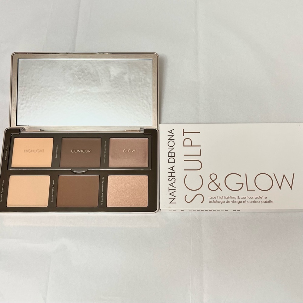 NIB Natasha Denona Sculpt & Glow Face Highlighting&Contour Palette Light Medium